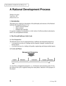 A Rational Development Process 1. Introduction