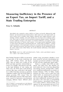 Measuring  Inefficiency in the  Presence of State Trading Enterprise