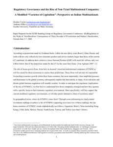 Regulatory Governance and the Rise of Non-Triad Multinational Companies: