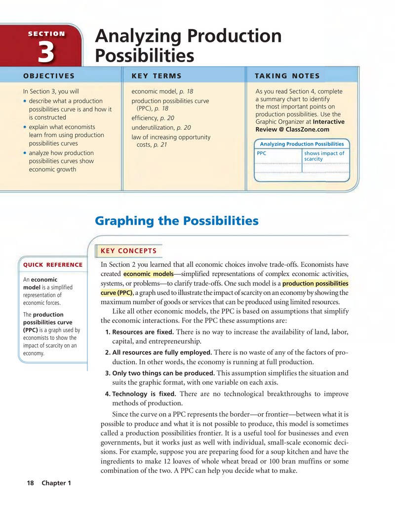 22 Analyzing Production Possibilities Pertaining To Production Possibilities Curve Worksheet Answers