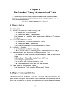 Chapter 3 The Standard Theory of International Trade