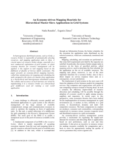 An Economy-driven Mapping Heuristic for Hierarchical Master-Slave Applications in Grid Systems