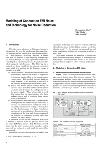 Modeling of Conduction EMI Noise and Technology for Noise Reduction 1.	 Introduction