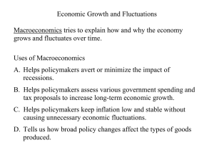 Economic Growth and Fluctuations  grows and fluctuates over time.