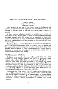 PRICE  INFLATION  AND  MONEY  STOCK ... money services  in  general  or  in ...