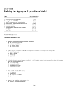 Building the Aggregate Expenditures Model 9