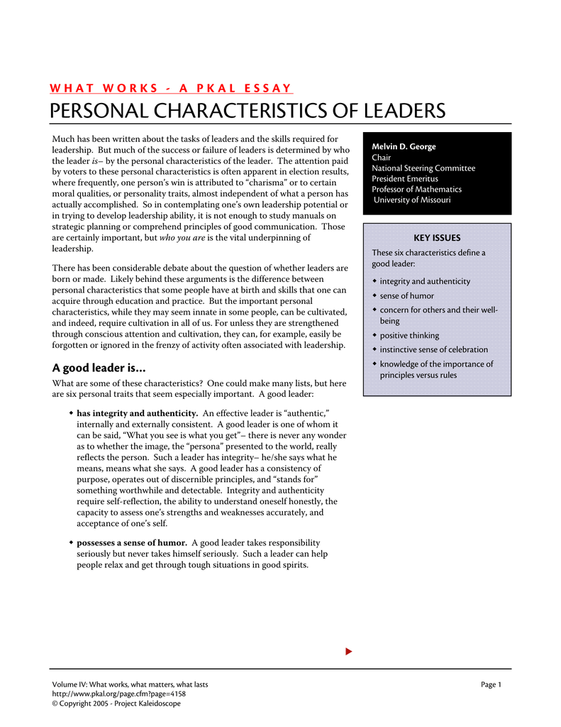  What Are The Characteristics Of A Good Leader Essay Characteristics Of A Good Leader 2022 10 30