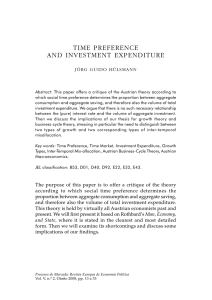 TIME PREFERENCE AND INVESTMENT EXPENDITURE