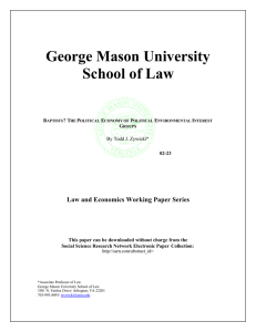George Mason University School of Law Law and Economics Working Paper Series