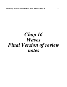 Chap 16 Waves Final Version of review notes