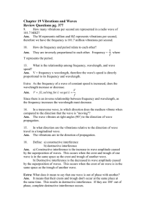 Chapter 19 Vibrations and Waves Review Questions pg. 377
