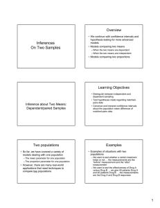 Inferences Overview