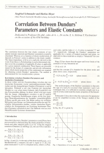 Correlation Between Dundurs' Parameters and Elastic Constants Siegfried Schmauder and Markus Meyer