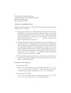 Foundations of Machine Learning Courant Institute of Mathematical Sciences Homework assignment 1