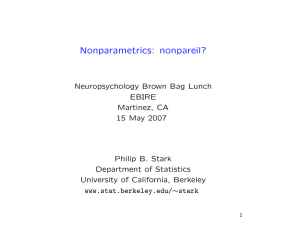 Nonparametrics: nonpareil?