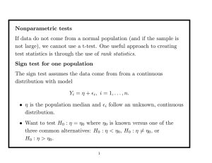 Nonparametric tests