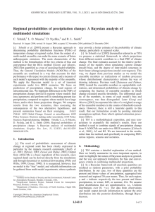 Regional probabilities of precipitation change: A Bayesian analysis of multimodel simulations