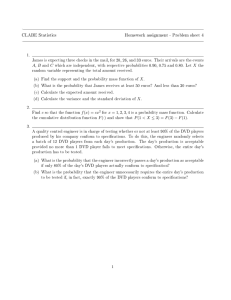 CLABE Statistics Homework assignment - Problem sheet 4