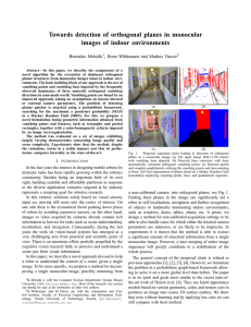 Towards detection of orthogonal planes in monocular images of indoor environments
