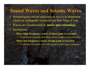 Sound Waves and Seismic Waves