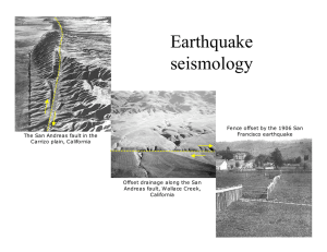 Earthquake seismology