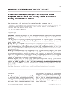 ORIGINAL RESEARCH—ANATOMY/PHYSIOLOGY Associations Among Physiological and Subjective Sexual