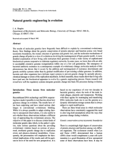 Natural  genetic  engineering  in evolution