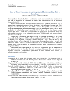 Case in Down Syndrome: Morpho-syntactic Illusions and the Role of Interfaces