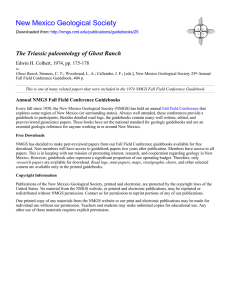 New Mexico Geological Society The Triassic paleontology of Ghost Ranch