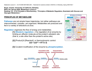 — GLYCOGEN METABOLISM — Restricted for students enrolled in MCB102,... Metabolism Lecture 6