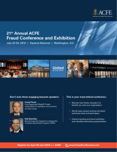Fraud Conference and Exhibition 21 Annual ACFE