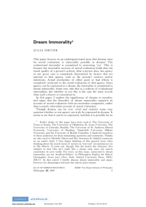 Dream Immorality