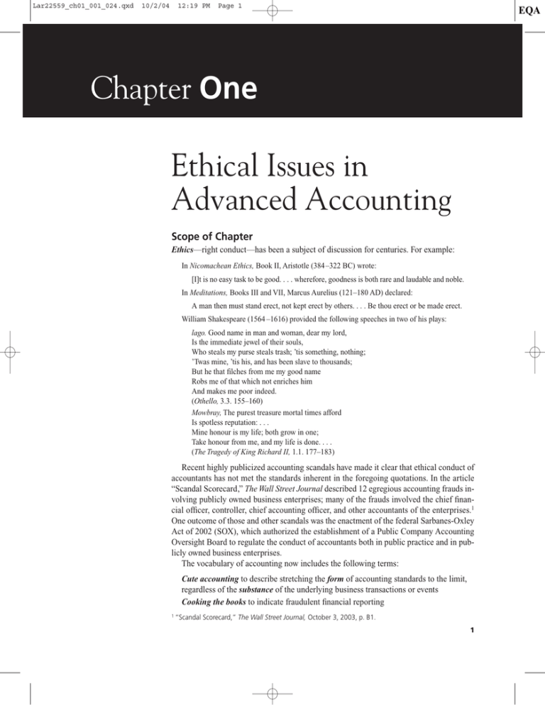 ethical dilemma in accounting essay