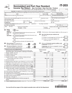 IT-203 Nonresident and Part-Year Resident Income Tax Return