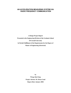 AN ACCELERATION MEASURING SYSTEM VIA RADIO FREQUENCY COMMUNICATION