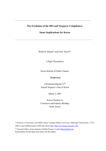 The Evolution of the IRS and Taxpayer Compliance: