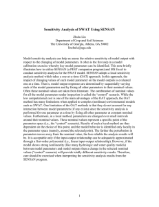 Sensitivity Analysis of SWAT Using SENSAN