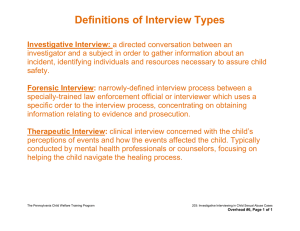 Definitions of Interview Types