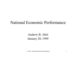 National Economic Performance Andrew B. Abel January 20, 1999