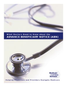 ADVANCE BENEFICIARY NOTICE (ABN)