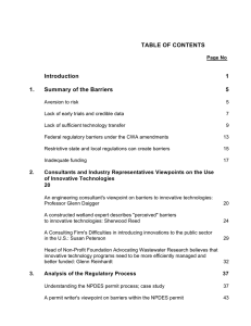 TABLE OF CONTENTS Introduction 1