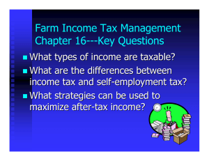 Farm Income Tax Management Chapter 16---Key Questions