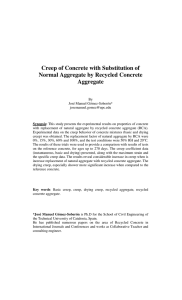 Creep of Concrete with Substitution of Normal Aggregate by Recycled Concrete Aggregate