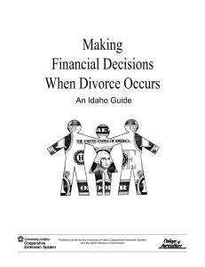 Making Financial Decisions When Divorce Occurs