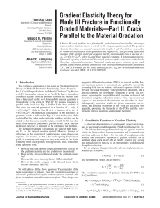 Gradient Elasticity Theory for Mode III Fracture in Functionally Youn-Sha Chan