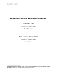 Measuring Equity: A Survey of Indices for Public Administration