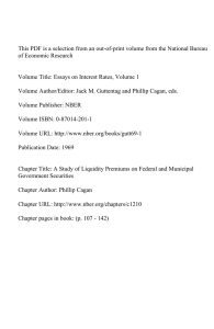 This PDF is a selection from an out-of-print volume from... of Economic Research Volume Title: Essays on Interest Rates, Volume 1