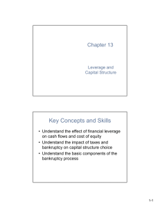 Key Concepts and Skills Chapter 13