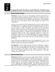 2 Equipotential Surfaces and Electric Field Lines Lab :