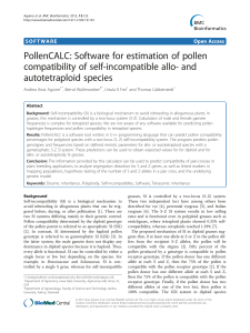 PollenCALC: Software for estimation of pollen compatibility of self-incompatible allo- and